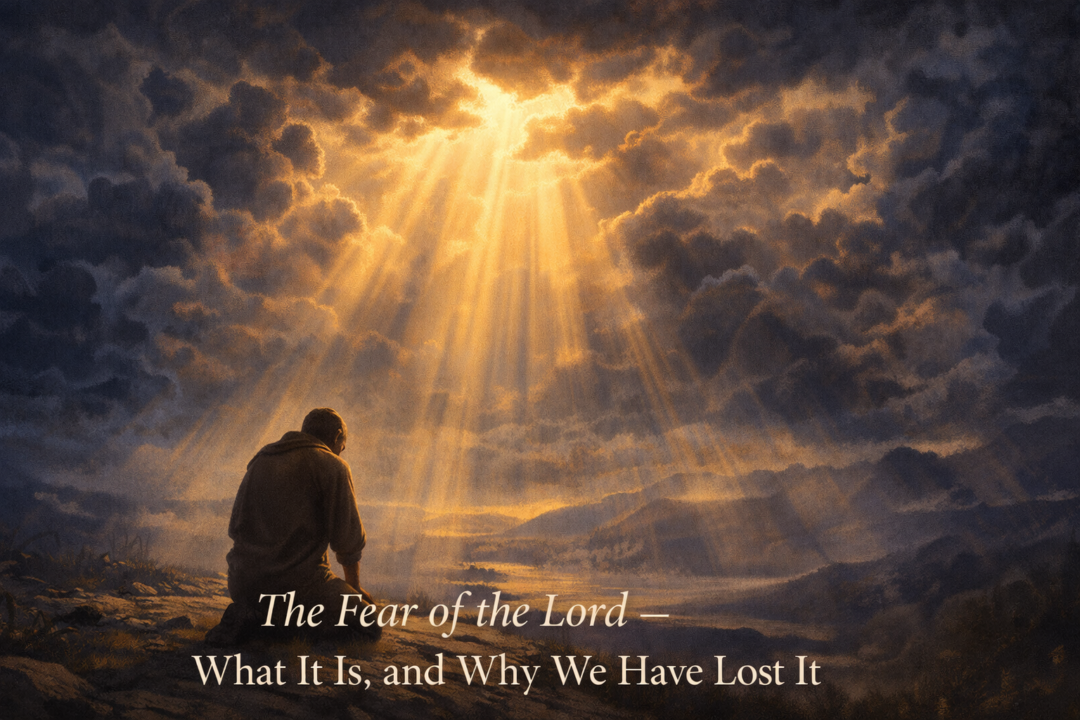 The Fear of the Lord — What It Is, and Why We Have Lost It
